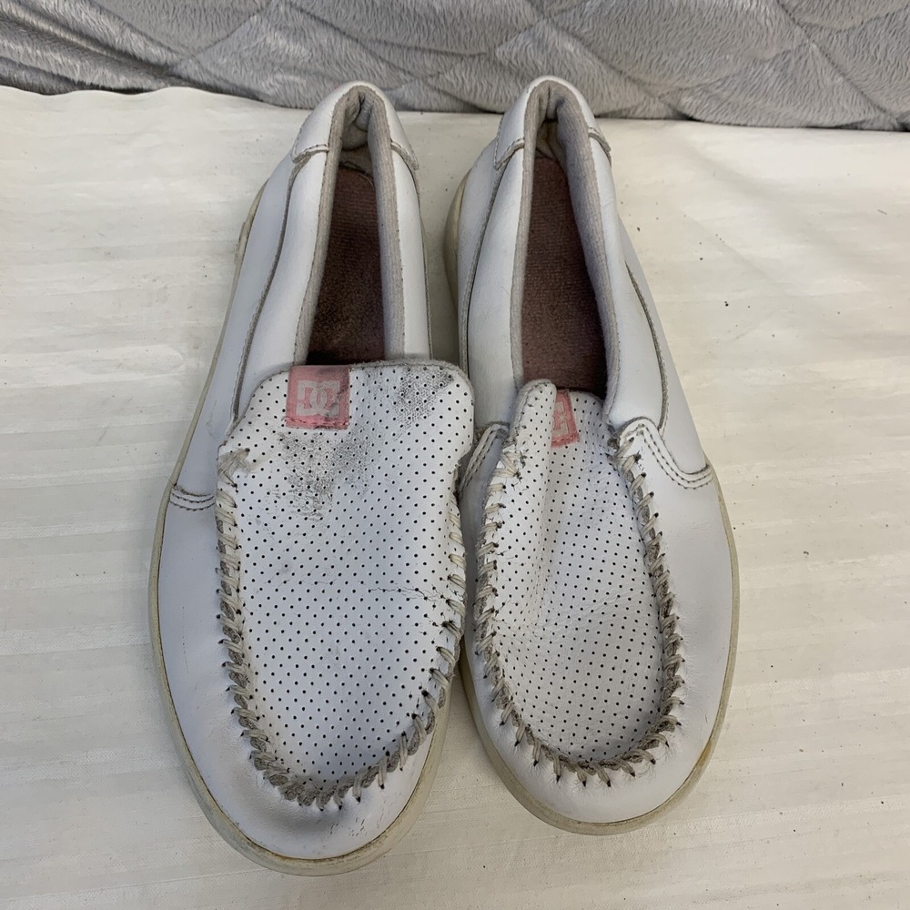 DC Shoes Womens Size 7 W Casual Slip‎ On Skate White Pink